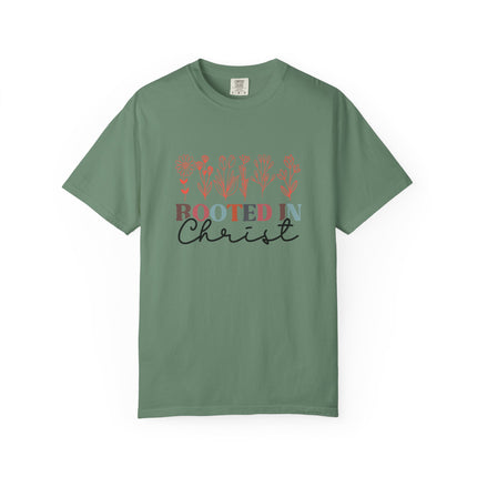 Rooted in Christ Floral Tee