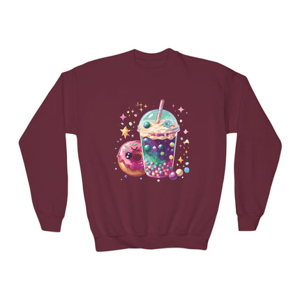 Bubble Tea & Donut Youth Sweatshirt
