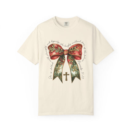 Proverbs 31 Bow Christmas Tee