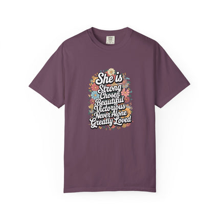 She Is Strong Floral Mama Tee