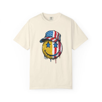 Smiley Patriot Drip Tee