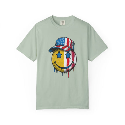Smiley Patriot Drip Tee