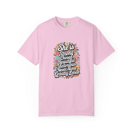 She Is Strong Floral Mama Tee