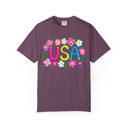 Floral USA Bloom Tee