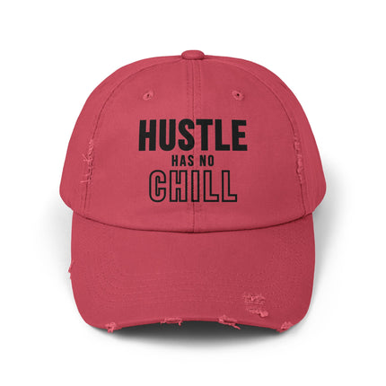 Hustle Has No Chill – Unisex Distressed Cap