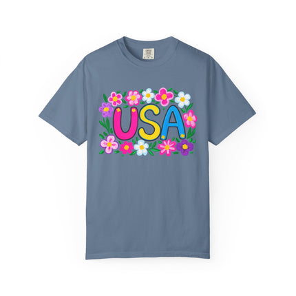 Floral USA Bloom Tee