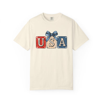 USA Gift Box Bow Tee