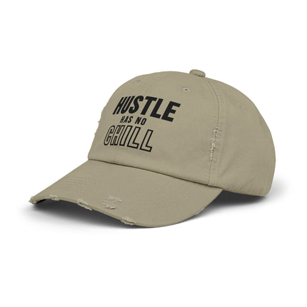 Hustle Has No Chill – Unisex Distressed Cap