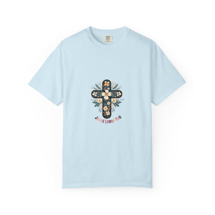 Floral Cross Jesus Tee