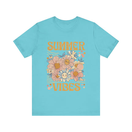 Smiley Floral Summer Vibes Tee