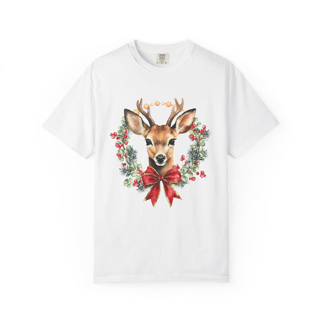 Rustic Reindeer Wreath Tee