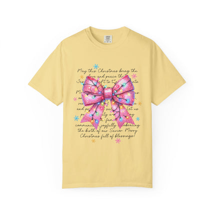 Pink Blessings Christmas Tee