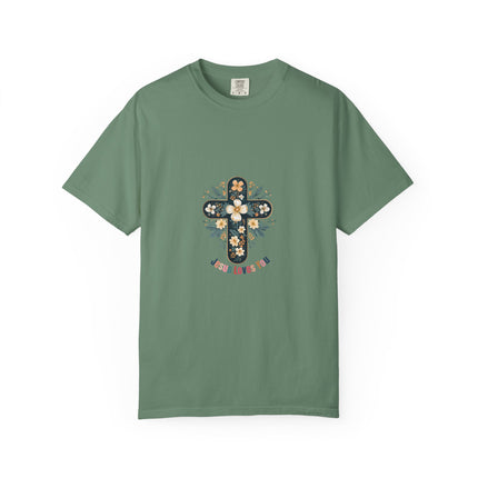Floral Cross Jesus Tee