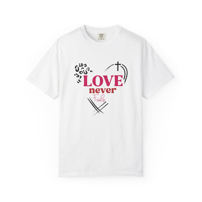 Love Never Fails Heart Tee