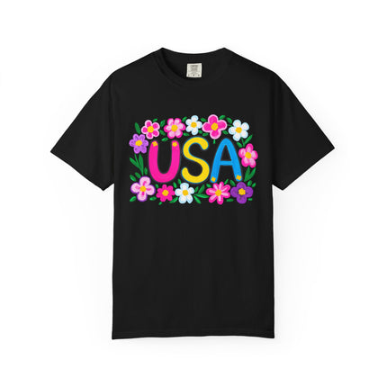 Floral USA Bloom Tee