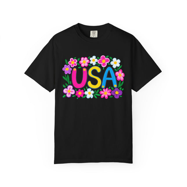 Floral USA Bloom Tee