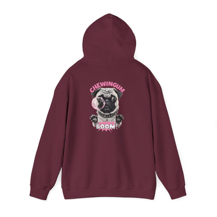 Pug Chewing Gum Boom Hoodie