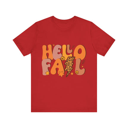Hello Fall Leopard Bolt Tee