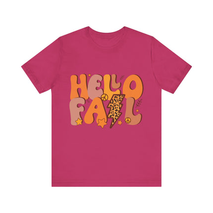 Hello Fall Leopard Bolt Tee