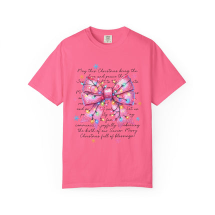 Pink Blessings Christmas Tee