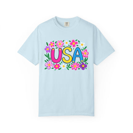 Floral USA Bloom Tee