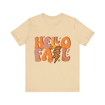 Hello Fall Leopard Bolt Tee