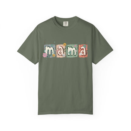 Floral Block Mama Tee
