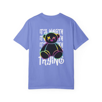 Worth Trying Neon Teddy Tee
