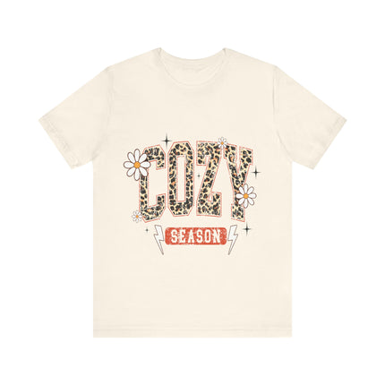 Cozy Season Leopard Letter Tee