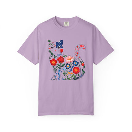 Floral Americana Cat Tee