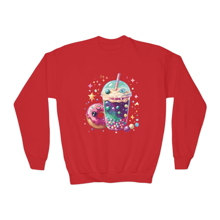 Bubble Tea & Donut Youth Sweatshirt