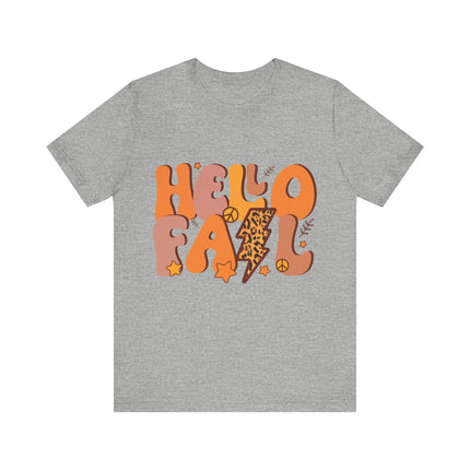 Hello Fall Leopard Bolt Tee