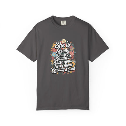 She Is Strong Floral Mama Tee