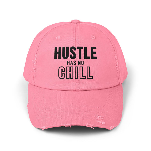 Hustle Has No Chill – Unisex Distressed Cap