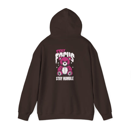 Stay Focus Stay Humble Bear Hoodie