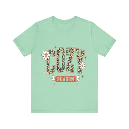 Cozy Season Leopard Letter Tee