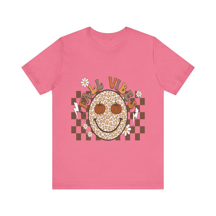 Leopard Smiley Fall Vibes Tee