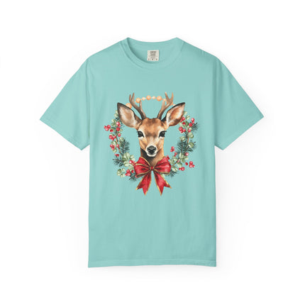 Rustic Reindeer Wreath Tee