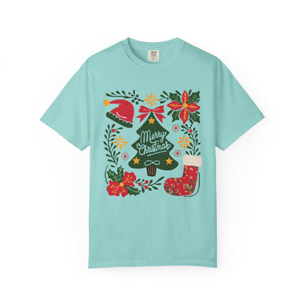 Floral Christmas Charm Tee