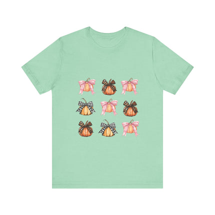 Pumpkin Bow Grid Tee