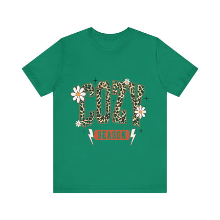 Cozy Season Leopard Letter Tee