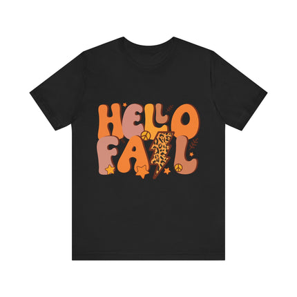 Hello Fall Leopard Bolt Tee