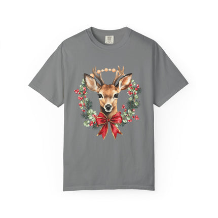 Rustic Reindeer Wreath Tee