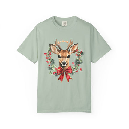 Rustic Reindeer Wreath Tee
