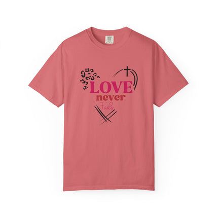 Love Never Fails Heart Tee