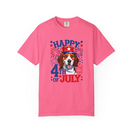 Beagle Fireworks 4th of July Tee