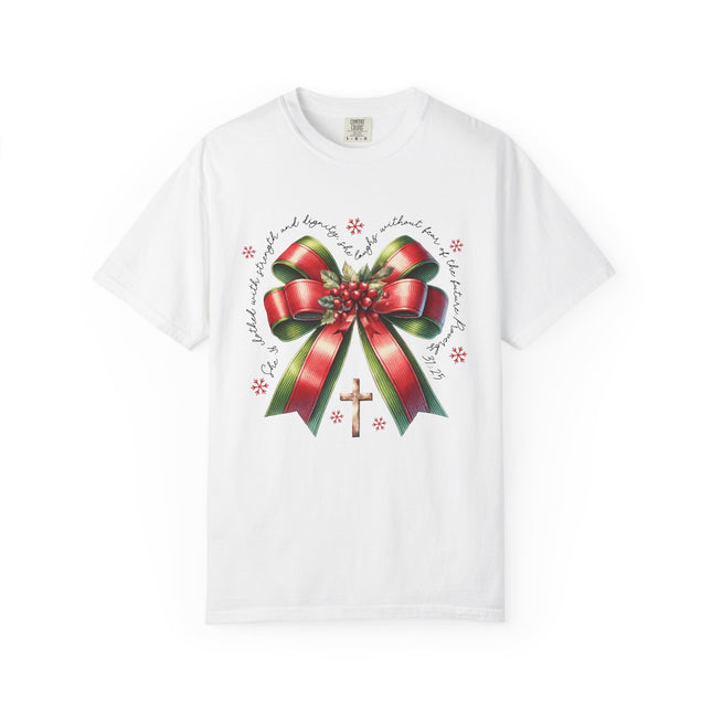 Faithful Christmas Bow Tee