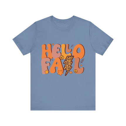 Hello Fall Leopard Bolt Tee