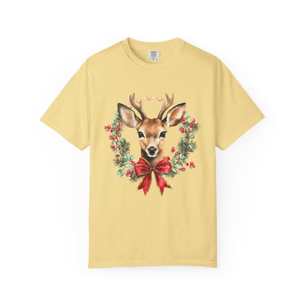 Rustic Reindeer Wreath Tee