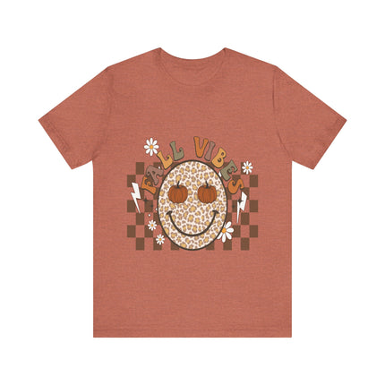 Leopard Smiley Fall Vibes Tee